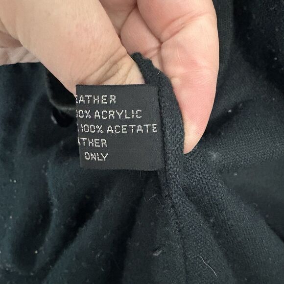 Vintage 80s Andrew Marc Leather Bomber Flight Style Coat Jacket Large Textured - Picture 8 of 10